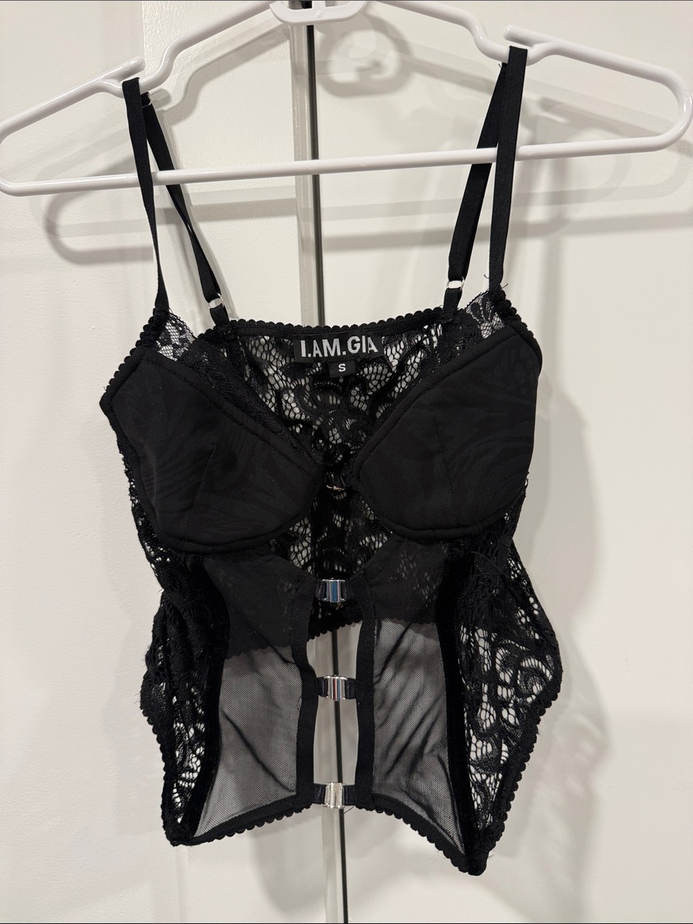 I.AM.GIA Black Lace & Mesh Bodysuit